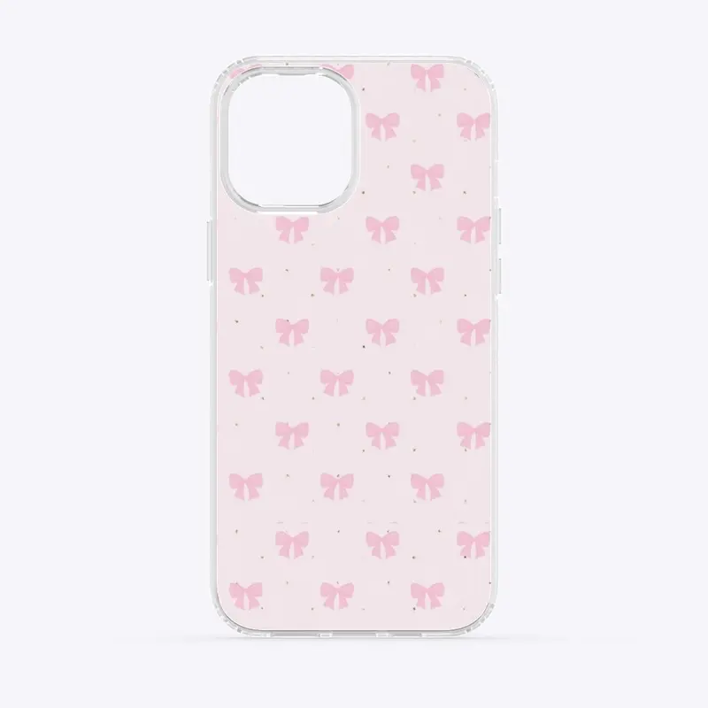 Pink bow mobile IPhone case